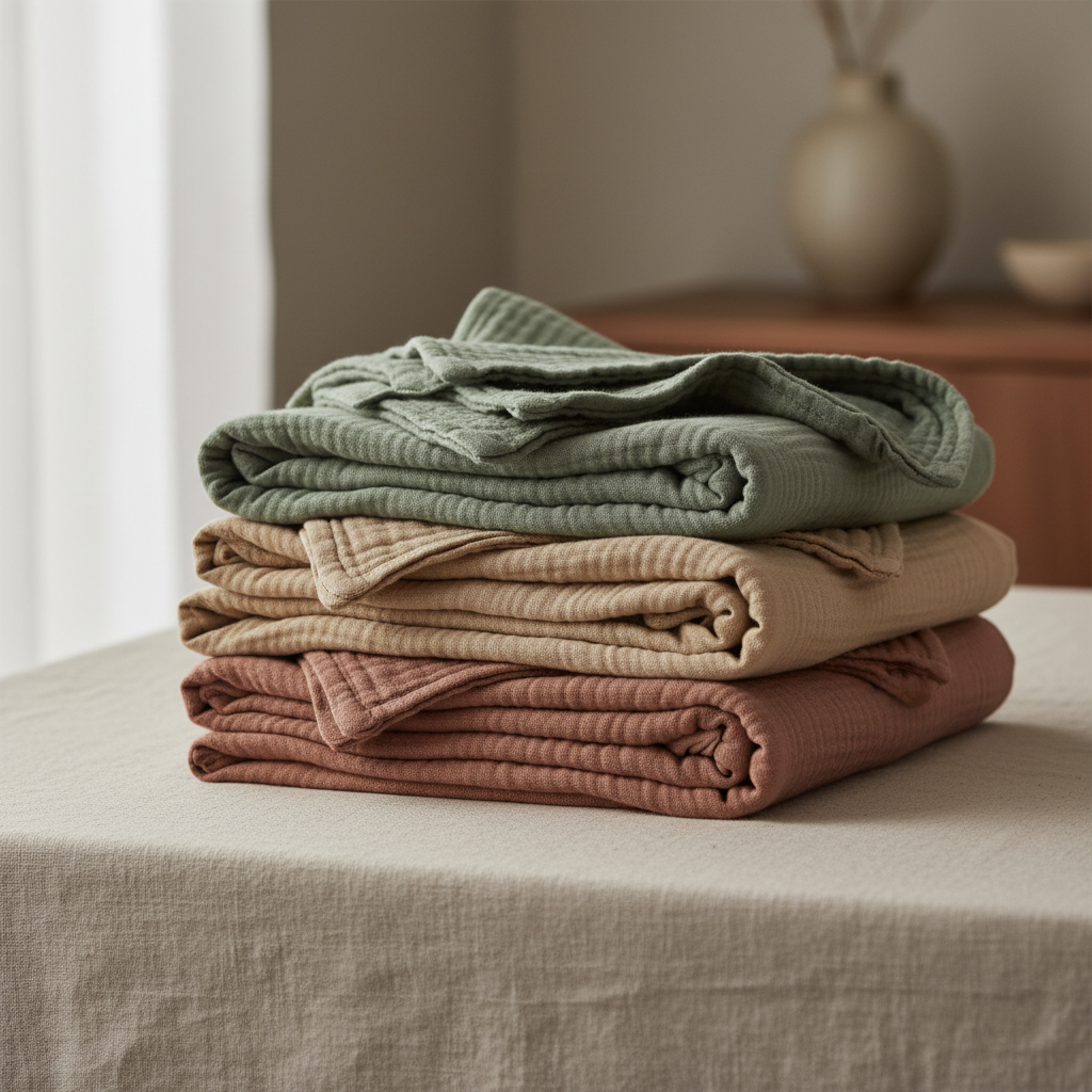 Linge de berceau en mousseline tout doux